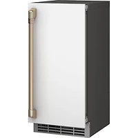 Matte White with Brushed Bronze Handle Ice Maker Door Kit