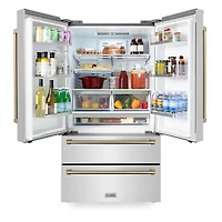 22.5 Cu. Ft. Stainless Autograph Edition With Bronze Accents Refrigerator 