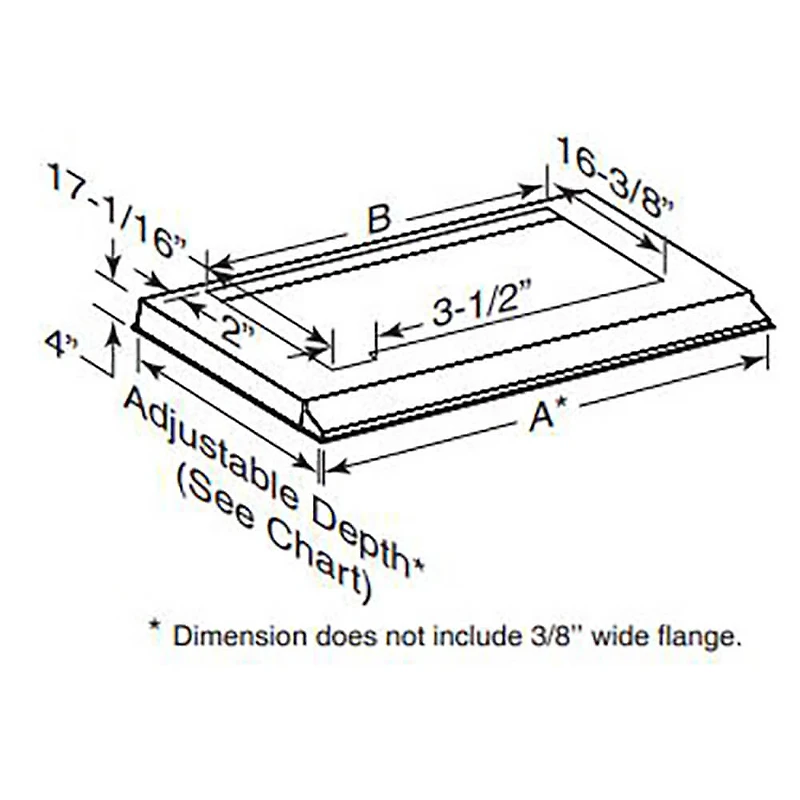 Elite 60 inch Stainless Steel Insert For Hood Liner
