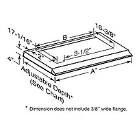 Elite 60 inch Stainless Steel Insert For Hood Liner