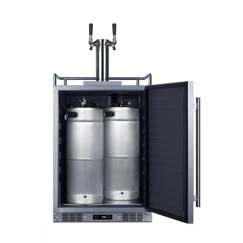 24 inch Wide Built-In Outdoor Beer Kegerator