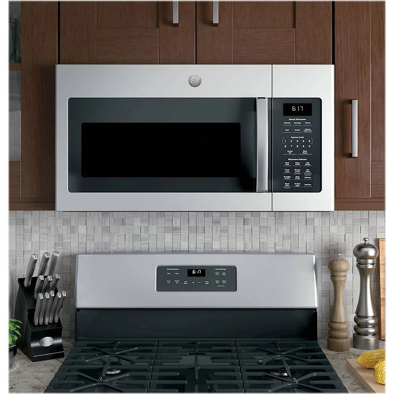 1.7 Cu. Ft. Silver Over-the-Range Sensor Fingerprint Resistant Microwave Oven