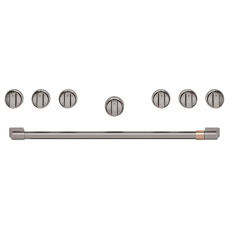 36 inch Brushed Black Pro Range Handle And Knob Set