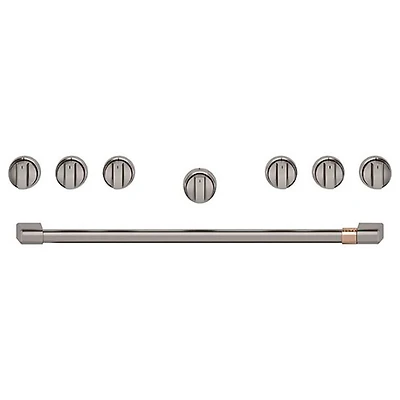 36 inch Brushed Black Pro Range Handle And Knob Set