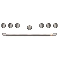 36 inch Brushed Black Pro Range Handle And Knob Set