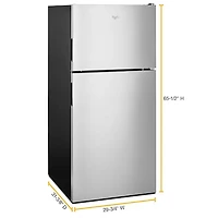 18 Cu. Ft. Stainless Steel Wide Top Freezer Refrigerator