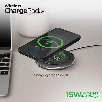 ChargePad Pro 15W Wireless Fast Charger - Black