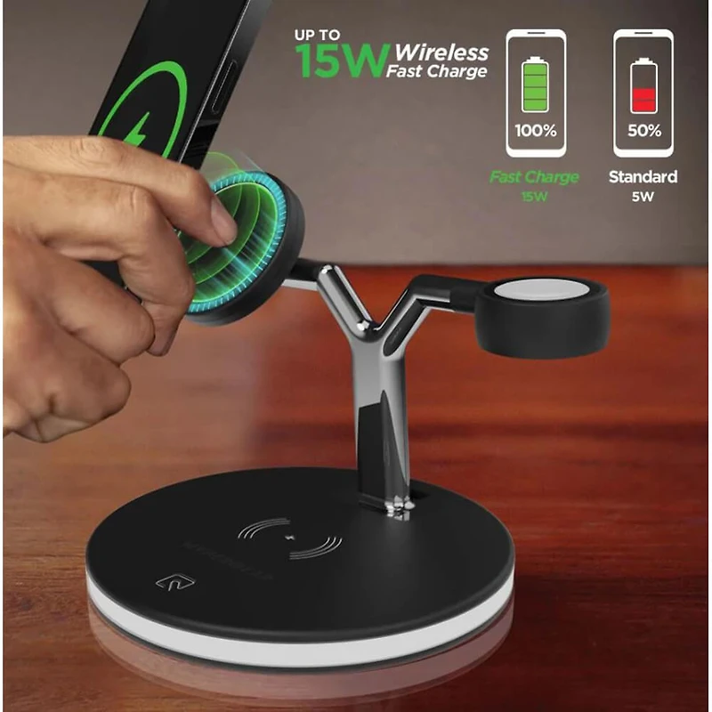 MaxCharge 3-in-1 Wireless Charging Stand