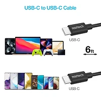 6ft Black 30W PD Wall Charger And USB-C