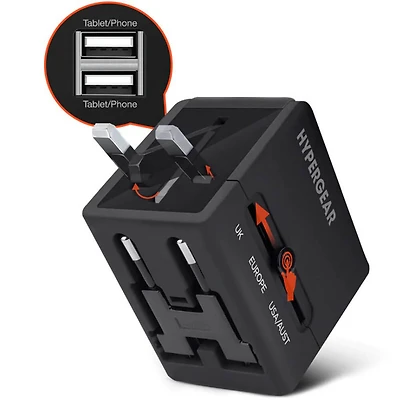 All-in-One Black World Travel Adapter