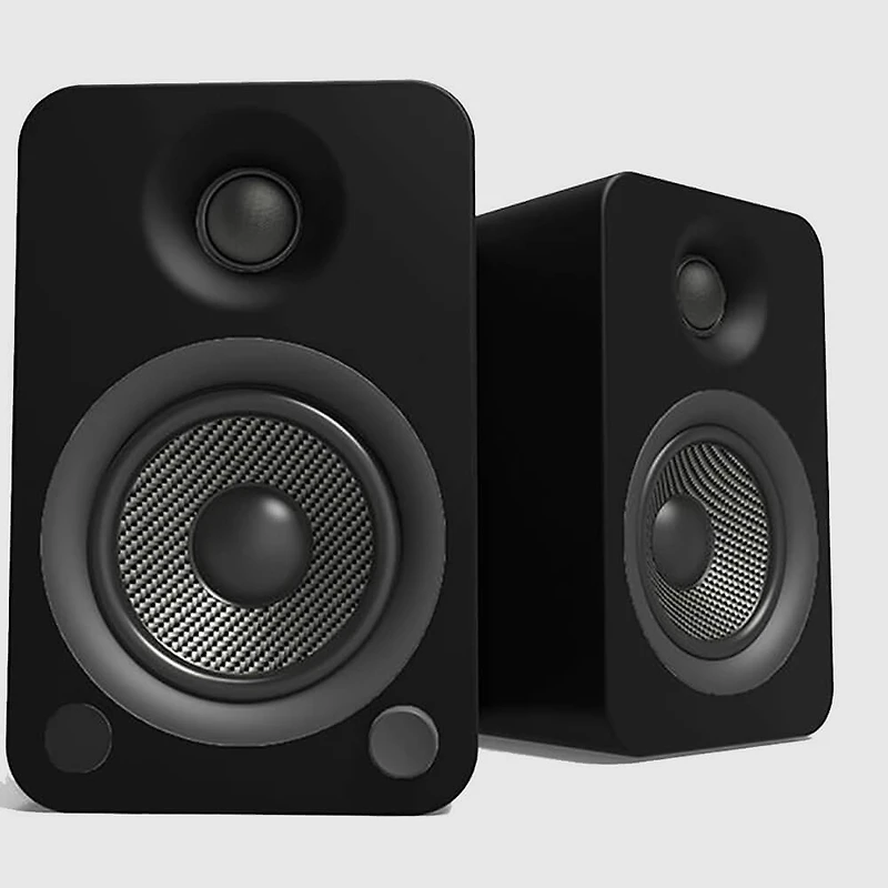 YU4 Matte Black Powered Speakers