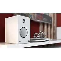 TUK Matte White Premium Powered Speakers - OPEN BOX