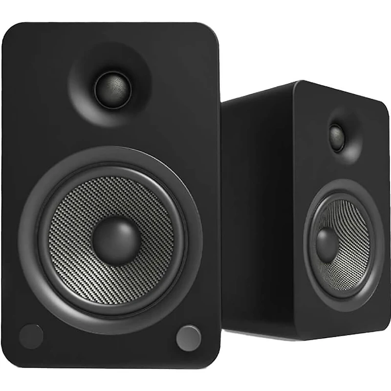 YU6 Matte Black Powered Speakers