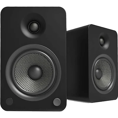 YU6 Matte Black Powered Speakers