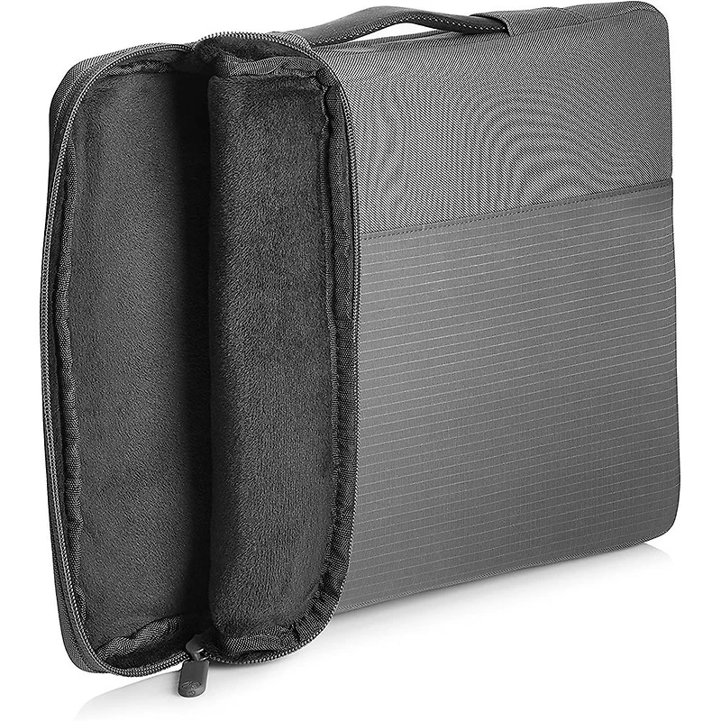 15 inch Cross-Hatch Notebook Carry Sleeve with Handle - Gray - OPEN BOX