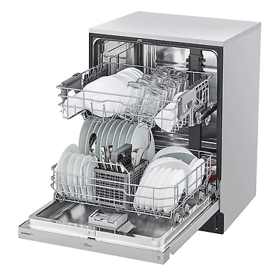 24 inch 48dBA Stainless Front Control Dishwasher with QuadWash