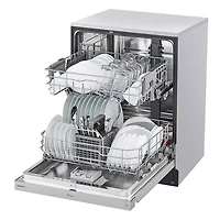 24 inch 48dBA Stainless Front Control Dishwasher with QuadWash