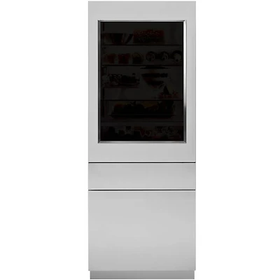 30 inch Integrated Stainless Glass Door For 84 inch High Installation