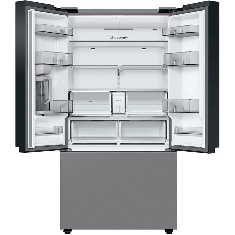 30 Cu. Ft. Bespoke Stainless Steel 3-Door French Door Refrigerator - OPEN BOX