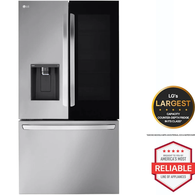 26 Cu. Ft. Stainless Counter Depth French Door Refrigerator - OPEN BOX