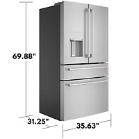 22.3 Cu. Ft. Stainless French Door Counter Depth Smart Refrigerator