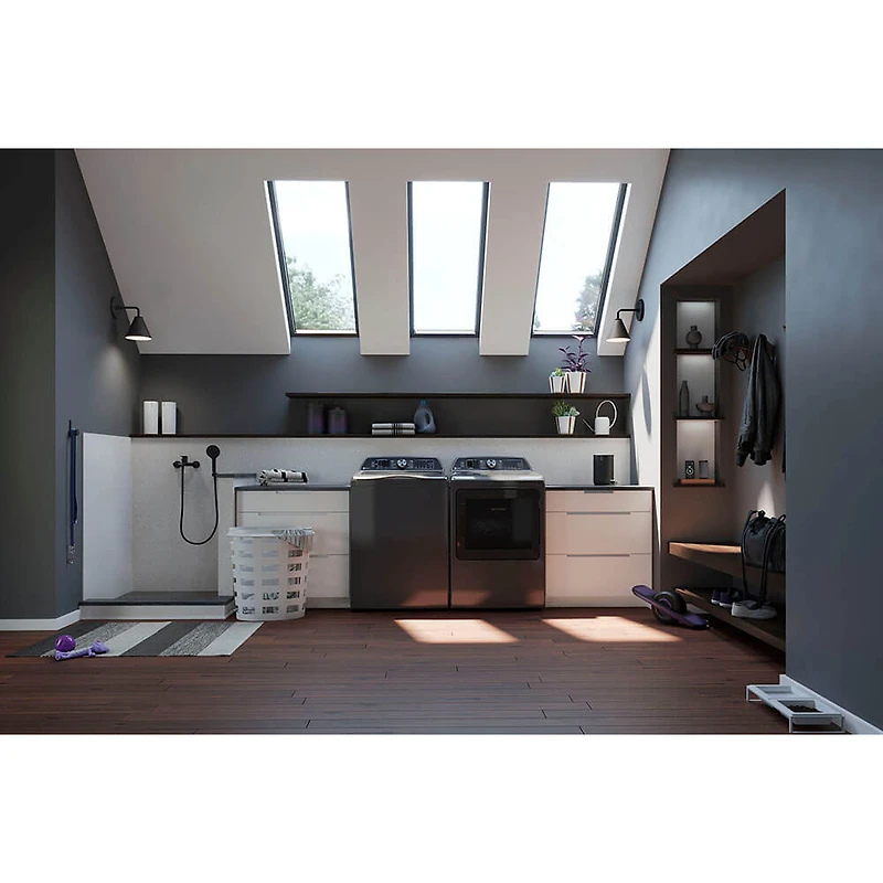 7.3 Cu. Ft. Diamond Gray Top Load High Efficiency Smart Electric Dryer