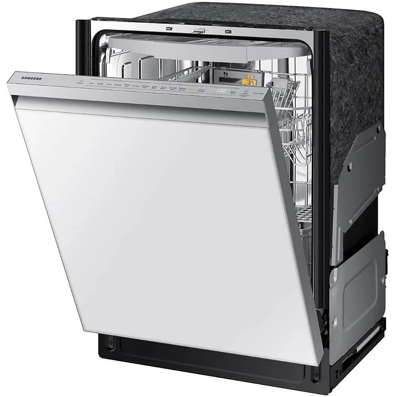 24 inch White Glass 42dBA Smart Dishwasher