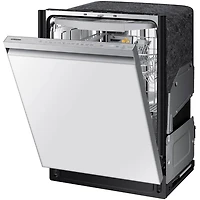 24 inch White Glass 42dBA Smart Dishwasher