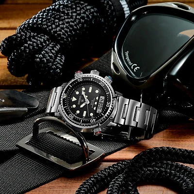 Mens Prospex Sea Solar Quartz Watch - Stainless Steel/Black Dial