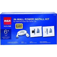 6 Ft In-Wall Power Install And Cord Management Kit - White