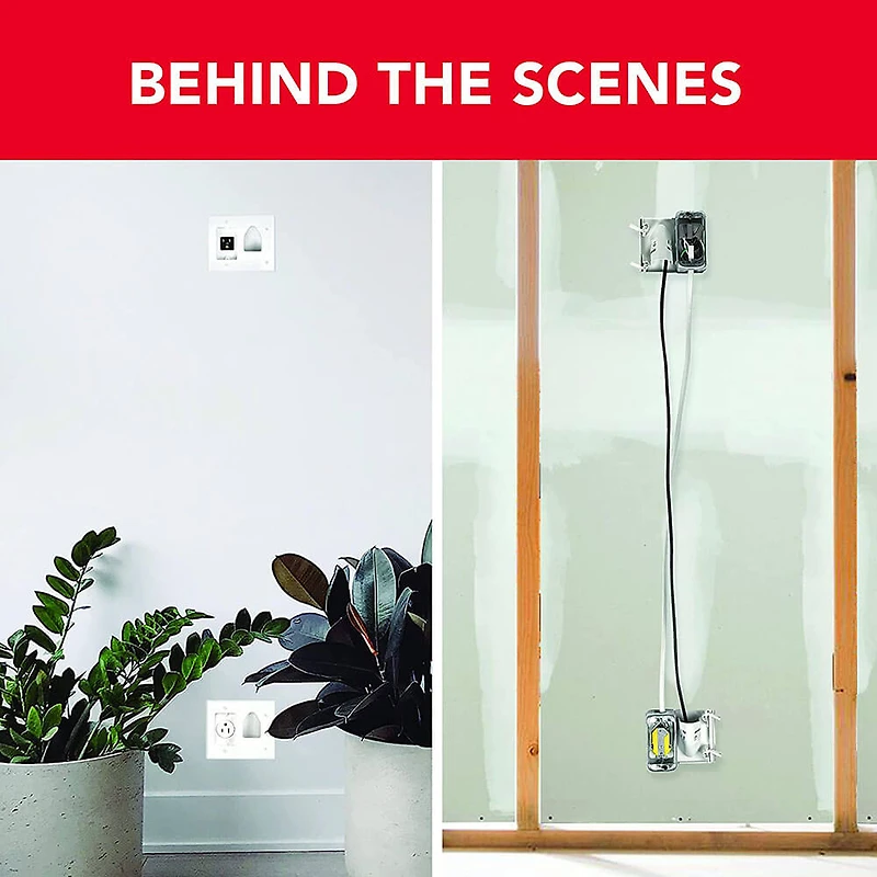 6 Ft In-Wall Power Install And Cord Management Kit - White