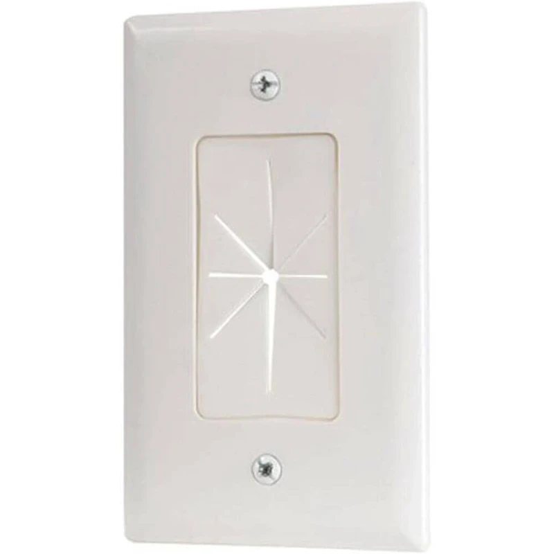 Premium Video Pass Through Wall Plate - White