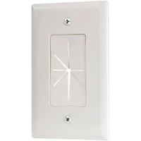 Premium Video Pass Through Wall Plate - White
