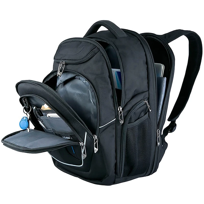 Terabyte TSA-Friendly RFID Backpack Fits up to 15.6 inch Laptop - Black