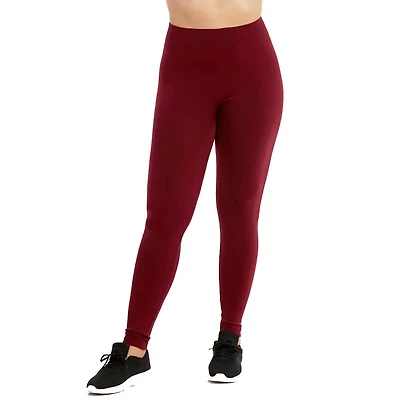 Sofra Ladies Polyester Leggings Plus Size - Burgundy