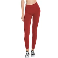 Sofra Ladies Fleece Lined Leggings - Burgundy