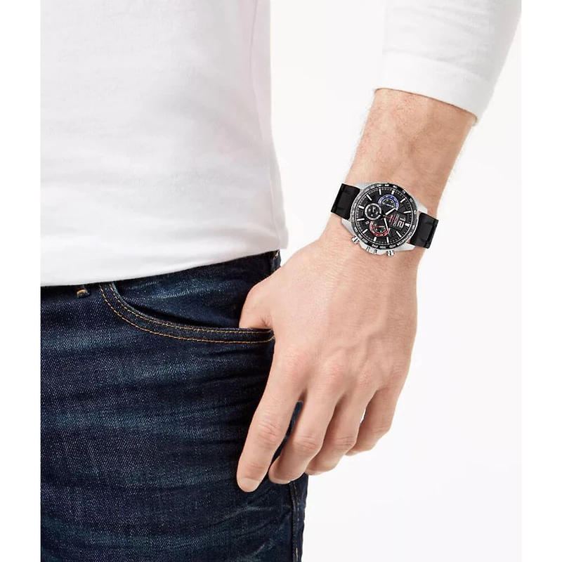 Mens SSB Essentials Series Chronograph Watch - Stainless Steel/Black Dial