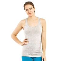 Sofra Ladies Racerback Jersey Tank Top Large - Light Gray