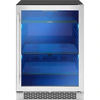 Brisas 24 inch Stainless Steel 8-Bottle and 112-Can Single Zone Beverage Cooler