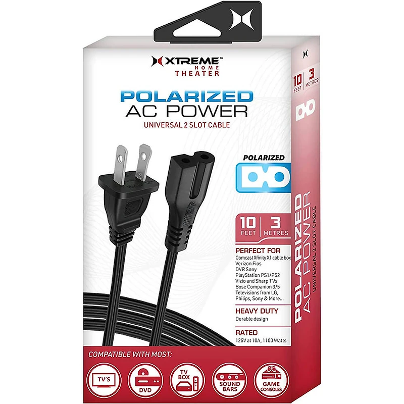 Polarized 10ft. AC Power Cord