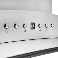 36 inch Stainless Steel And Glass Externally Vented Range Hood