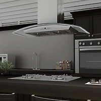 36 inch Stainless Steel And Glass Externally Vented Range Hood