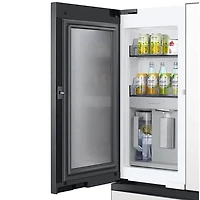 29 Cu. Ft. Bespoke White Glass 4-Door French Door Refrigerator