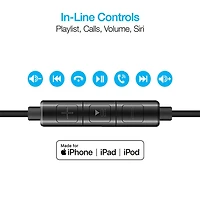 Platinum MFi Lightning Earphones - Black - OPEN BOX