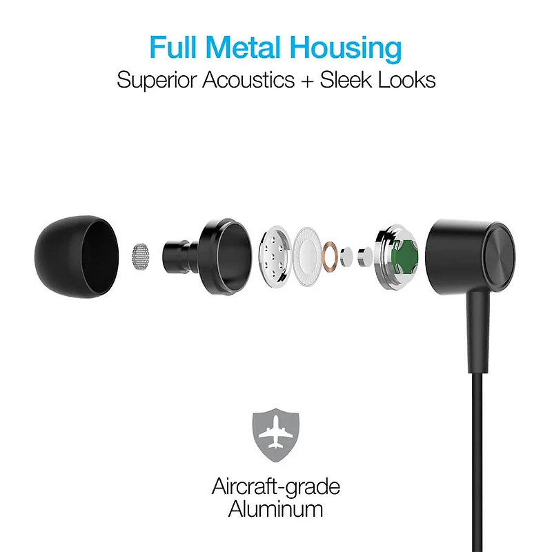 Platinum MFi Lightning Earphones - Black - OPEN BOX