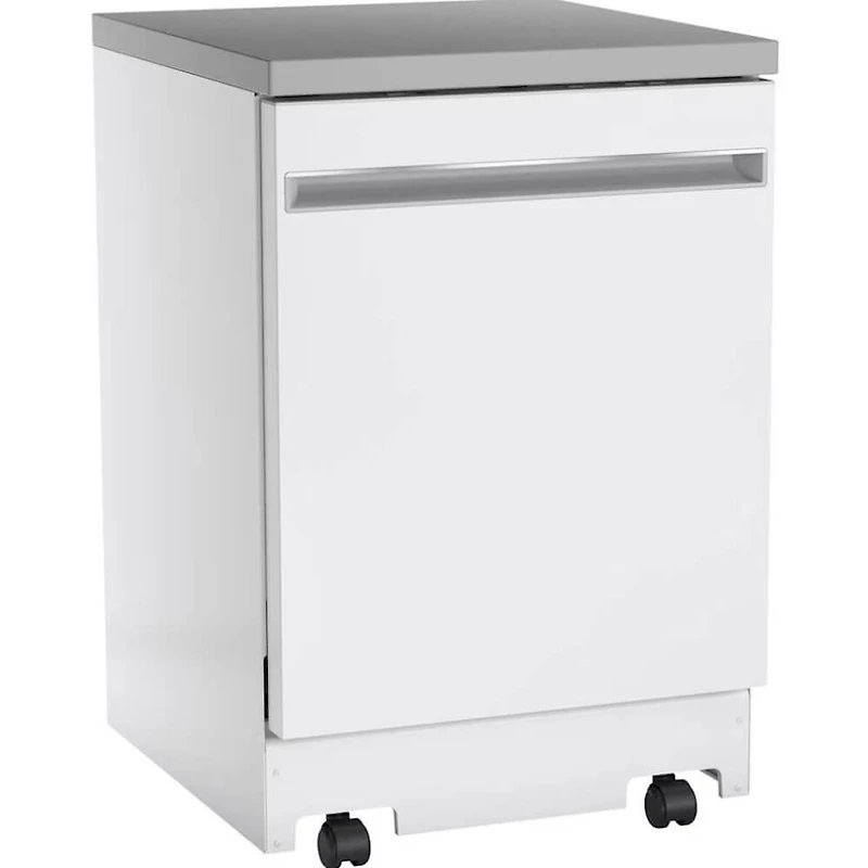 24 inch White Front Load Portable Dishwasher