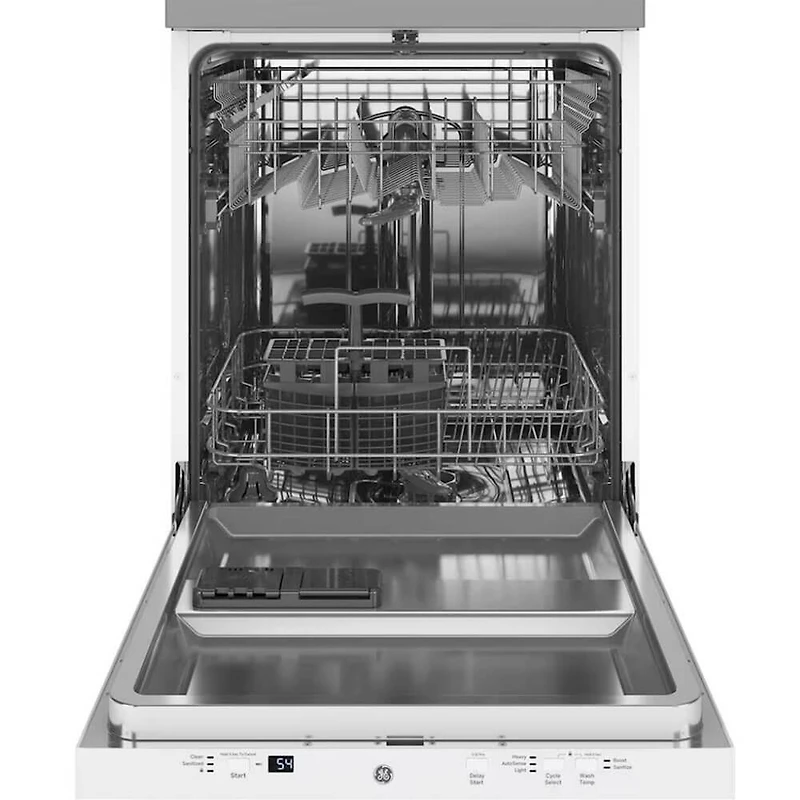 24 inch White Front Load Portable Dishwasher