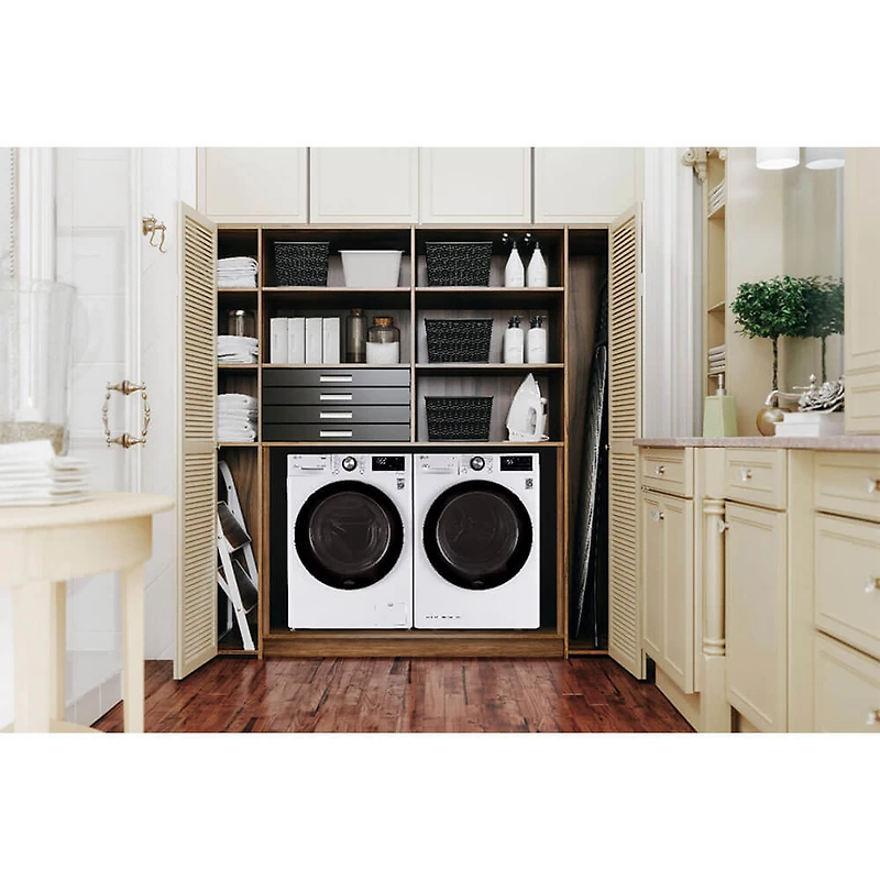 4.2 Cu. Ft. White Stackable Front Load Electric Smart Dryer