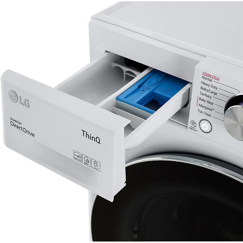 2.4 Cu. Ft. HE Stackable Front Load Washer with Steam Wash - White