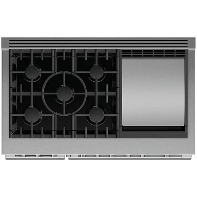 7.7 Cu. Ft. Stainless Steel Freestanding Double Oven Gas Range